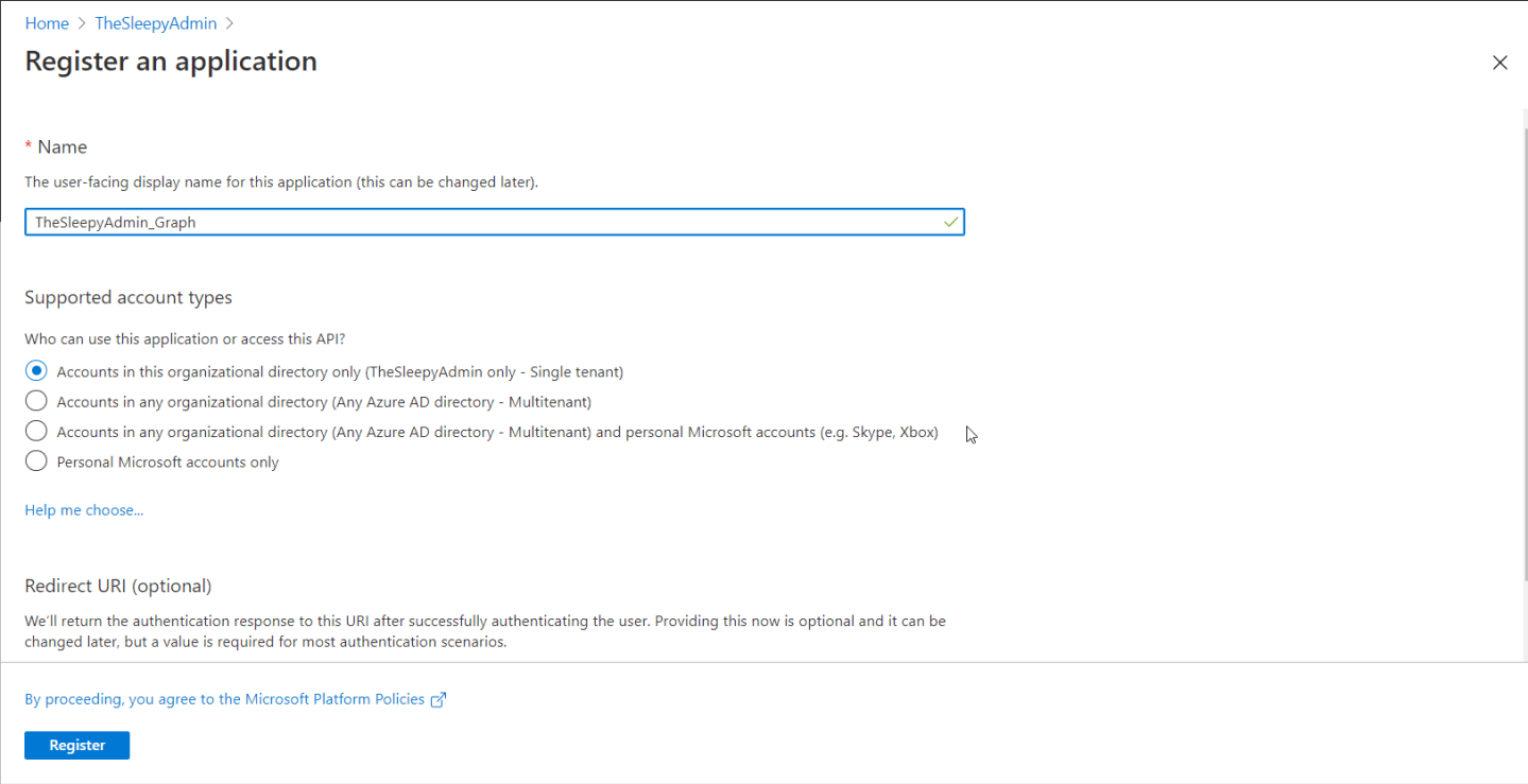 Connecting to Microsoft GraphAPI Using PowerShell – TheSleepyAdmins