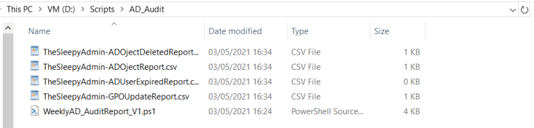 Weekly Active Directory Audit Report PowerShell – TheSleepyAdmins