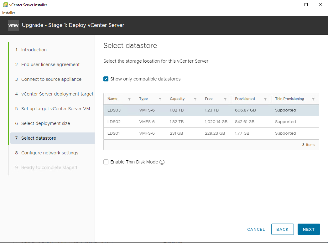 Upgrading VMware vCenter Server Appliance from 7.0 to 8.0 – TheSleepyAdmins