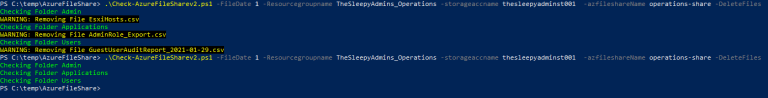 Azure FileShare: Remove old files PowerShell – TheSleepyAdmins