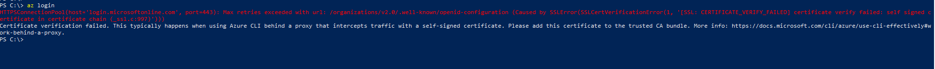 Az CLi Login SSL: CERTIFICATE_VERIFY_FAILED – TheSleepyAdmins